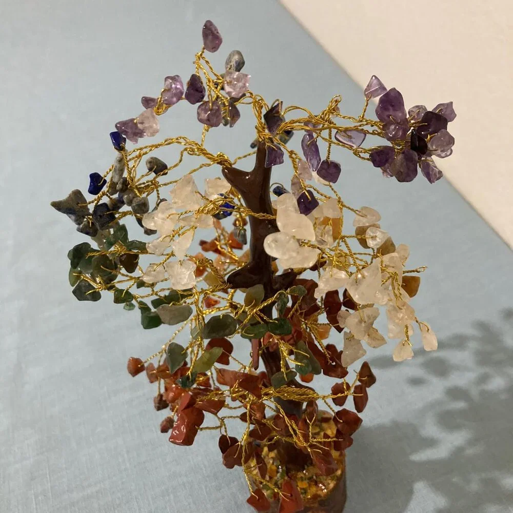 Vintage Semi-Precious Stone Tree Mixed Crystals - Picture 6 of 7